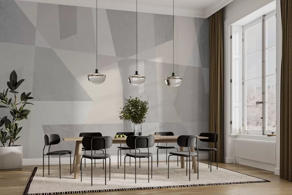 stenske poslikave sodobna teksturirana geometrija  w02445