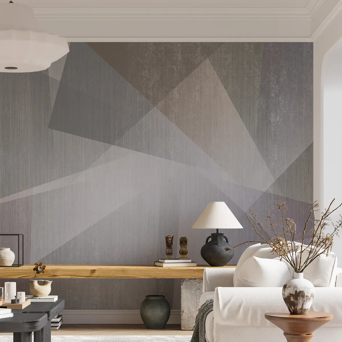 stenske poslikave Pravokotnik, siva e art u45929