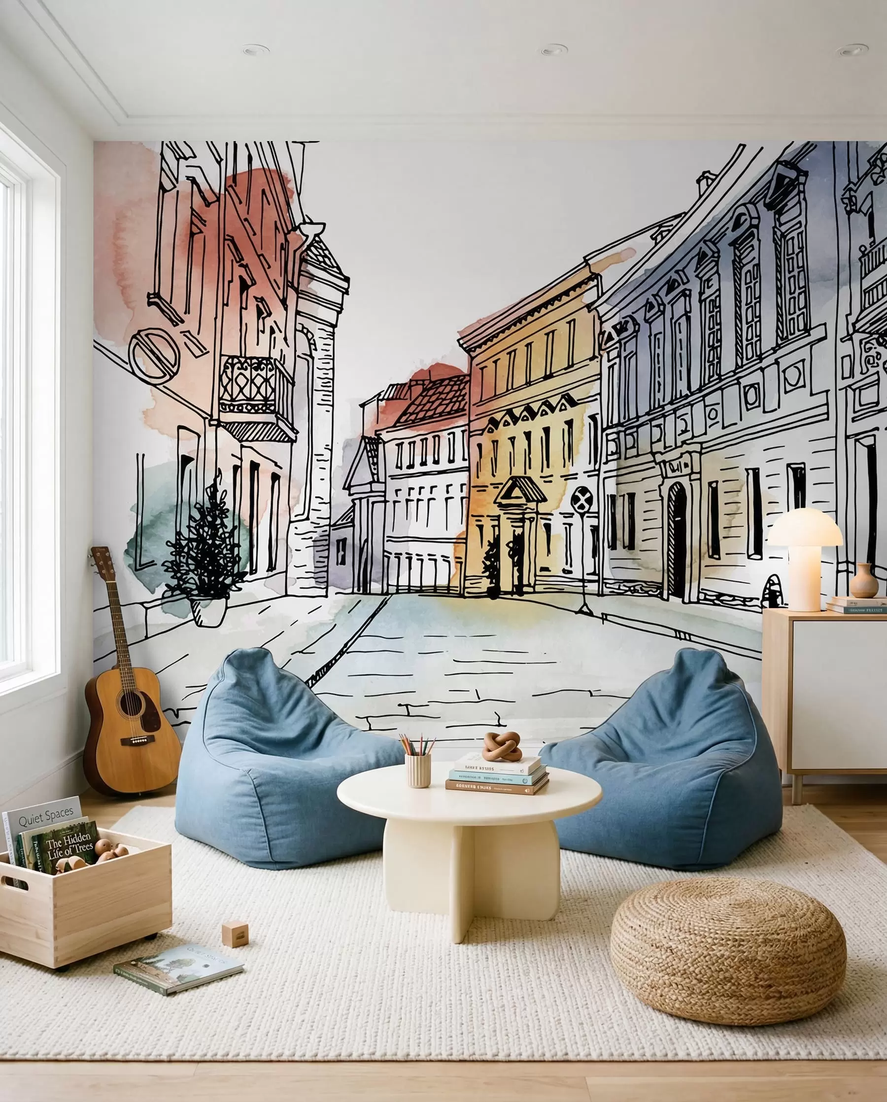 stenske poslikave Staro mesto v akvarelu u51062