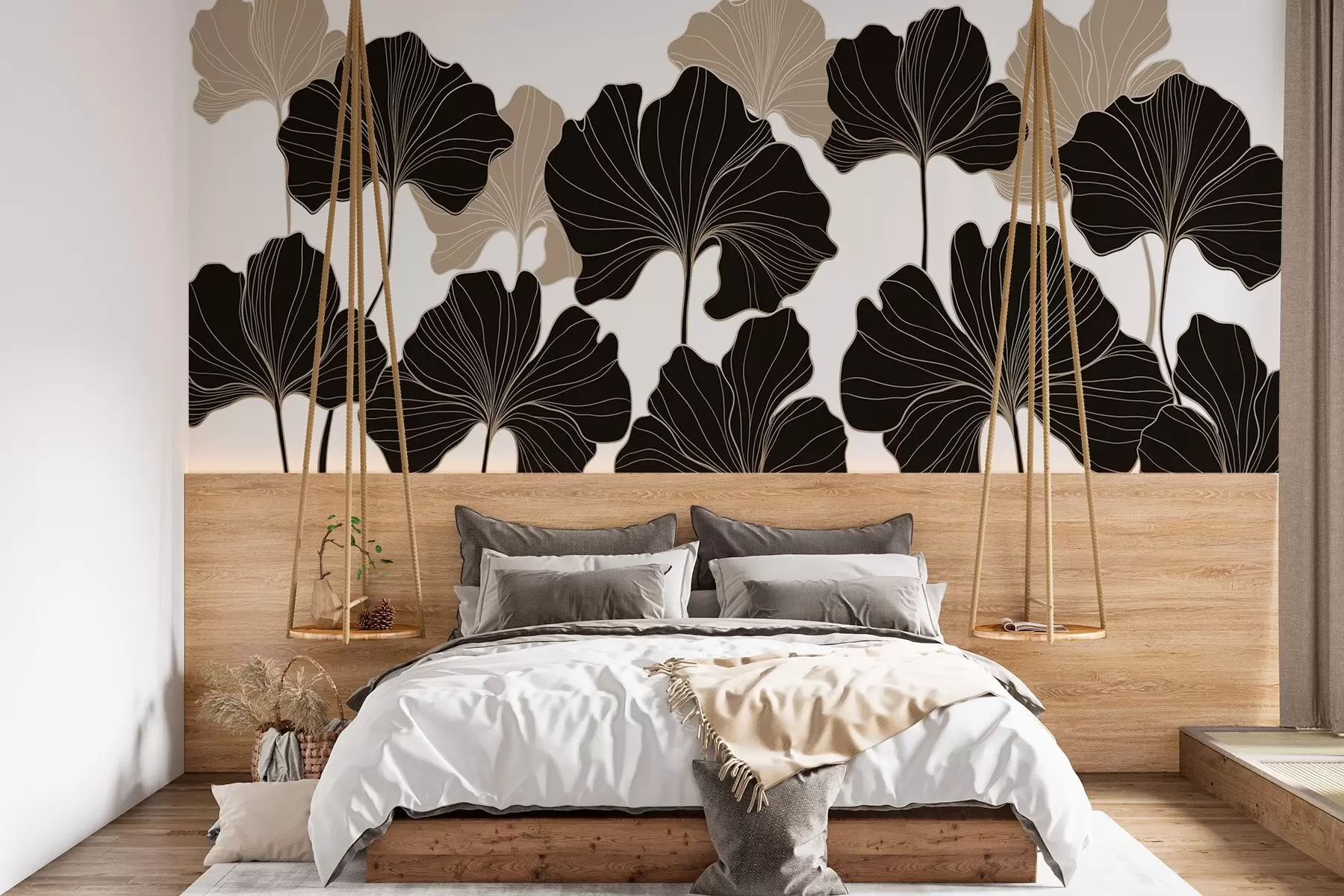 stenske poslikave Stilizirani obrisi listov w02525v2