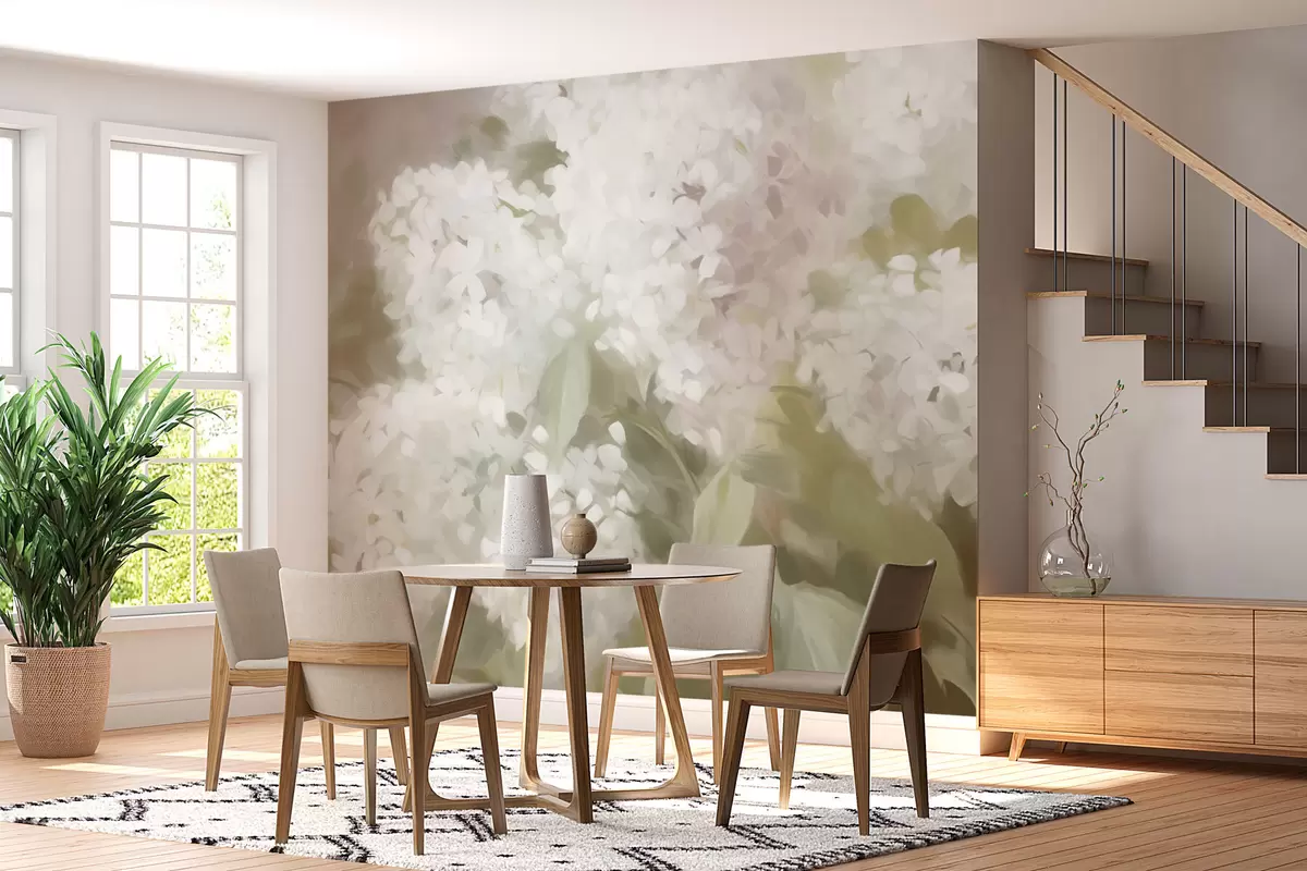 stenske poslikave Cvetovi lila w08540