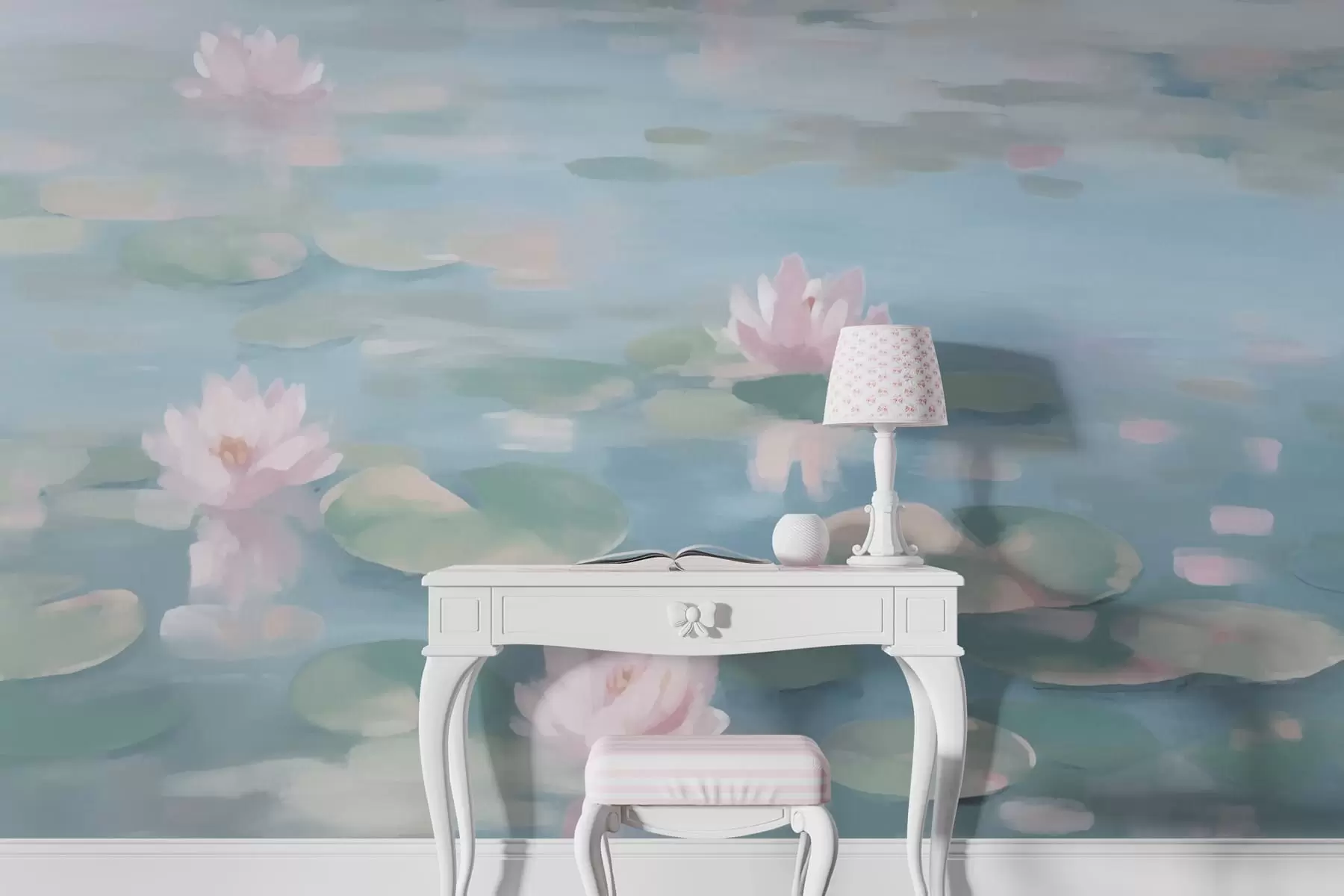 stenske poslikave Cvetovi vodne lilije w08548