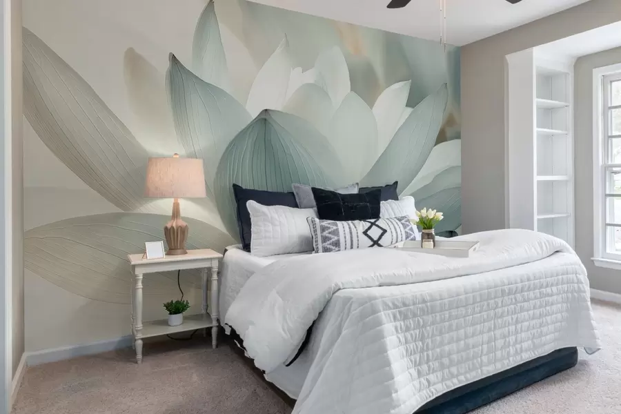 stenske poslikave Eleganten lotos v nežnih odtenkih w08487