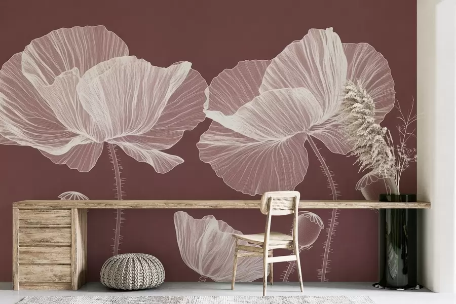 stenske poslikave Pobarvani divji maki w02622v1