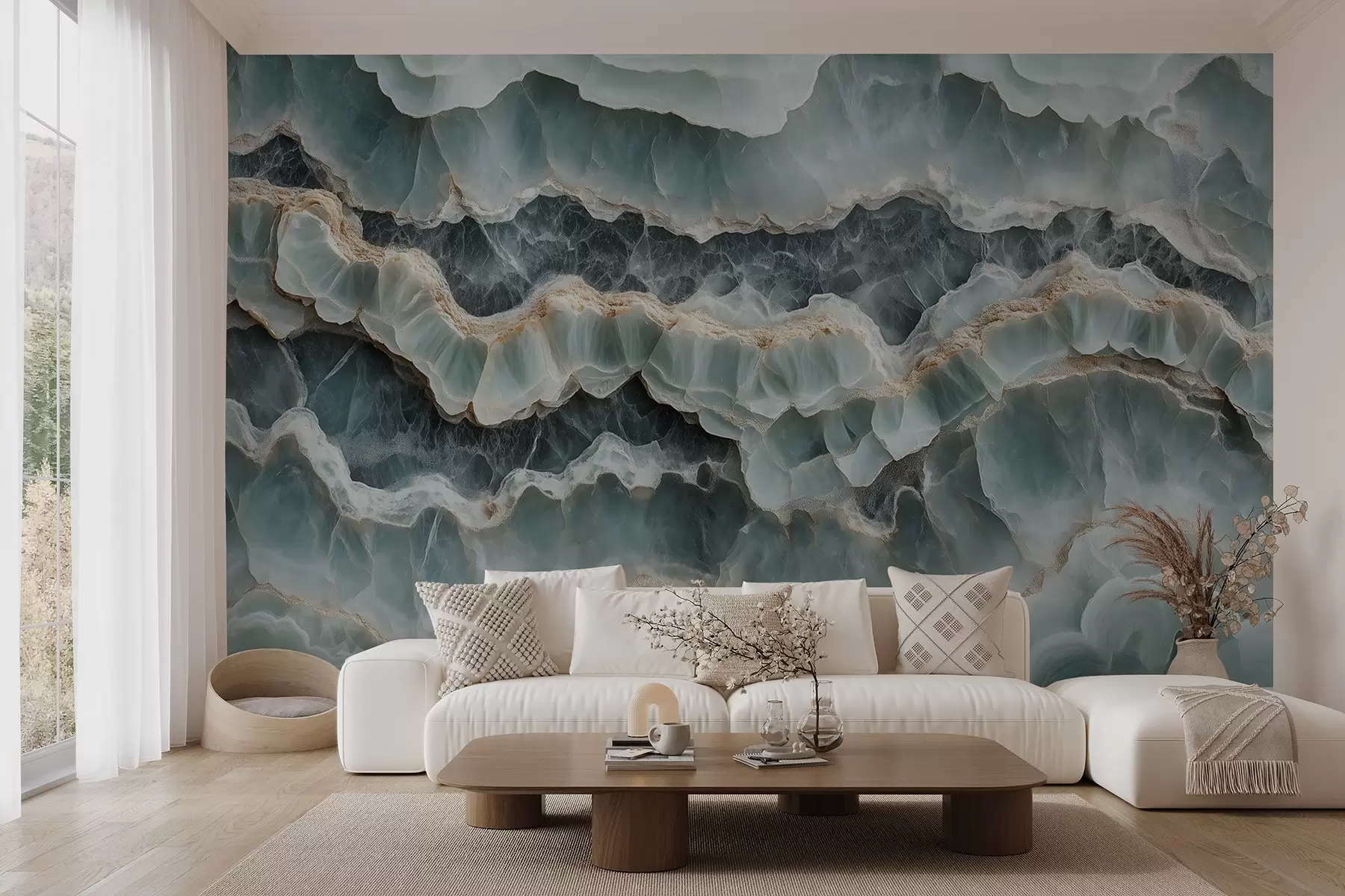 stenske poslikave Marmorna površina z imitacijo valovitih linij smole w08561