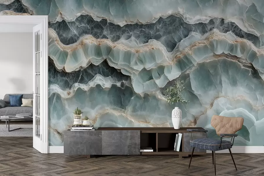 stenske poslikave Marmorna površina z imitacijo valovitih linij smole w08561