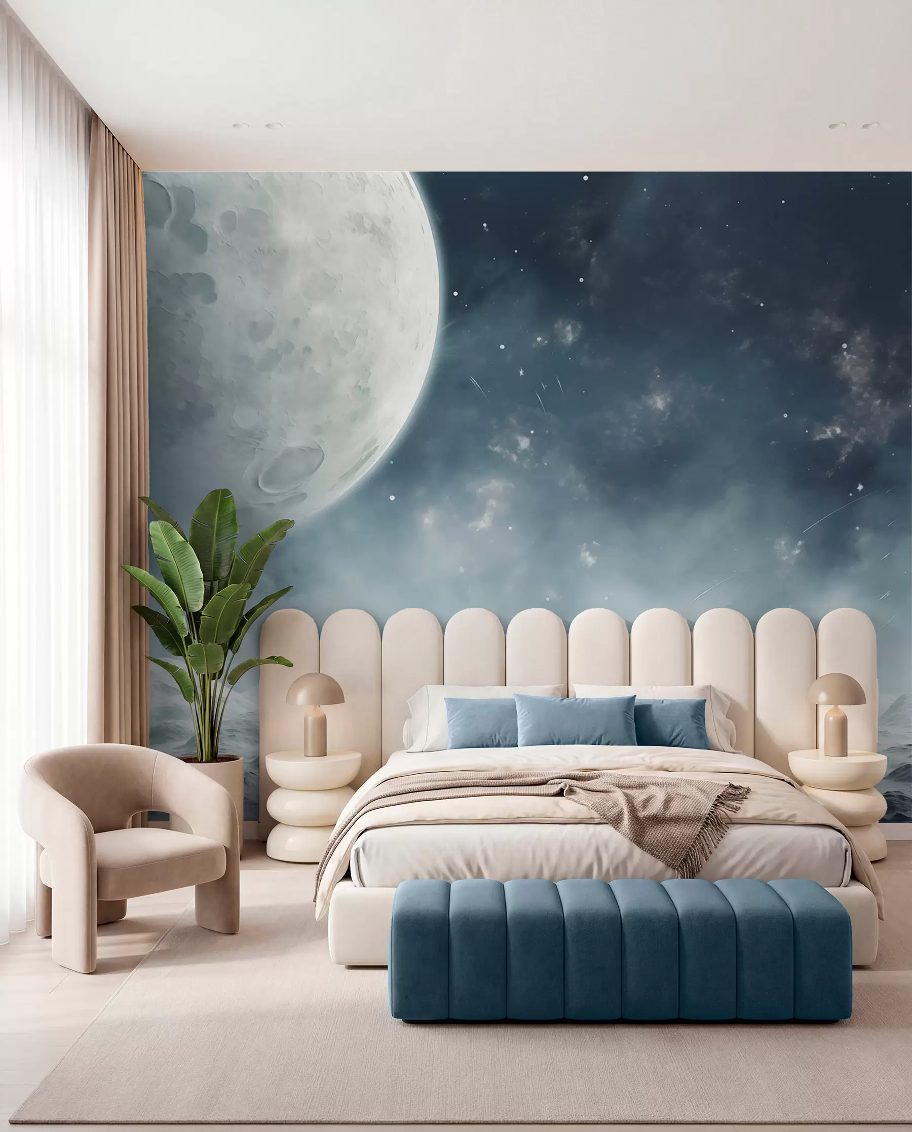 stenske poslikave Luna nad tihimi kraterji w02797