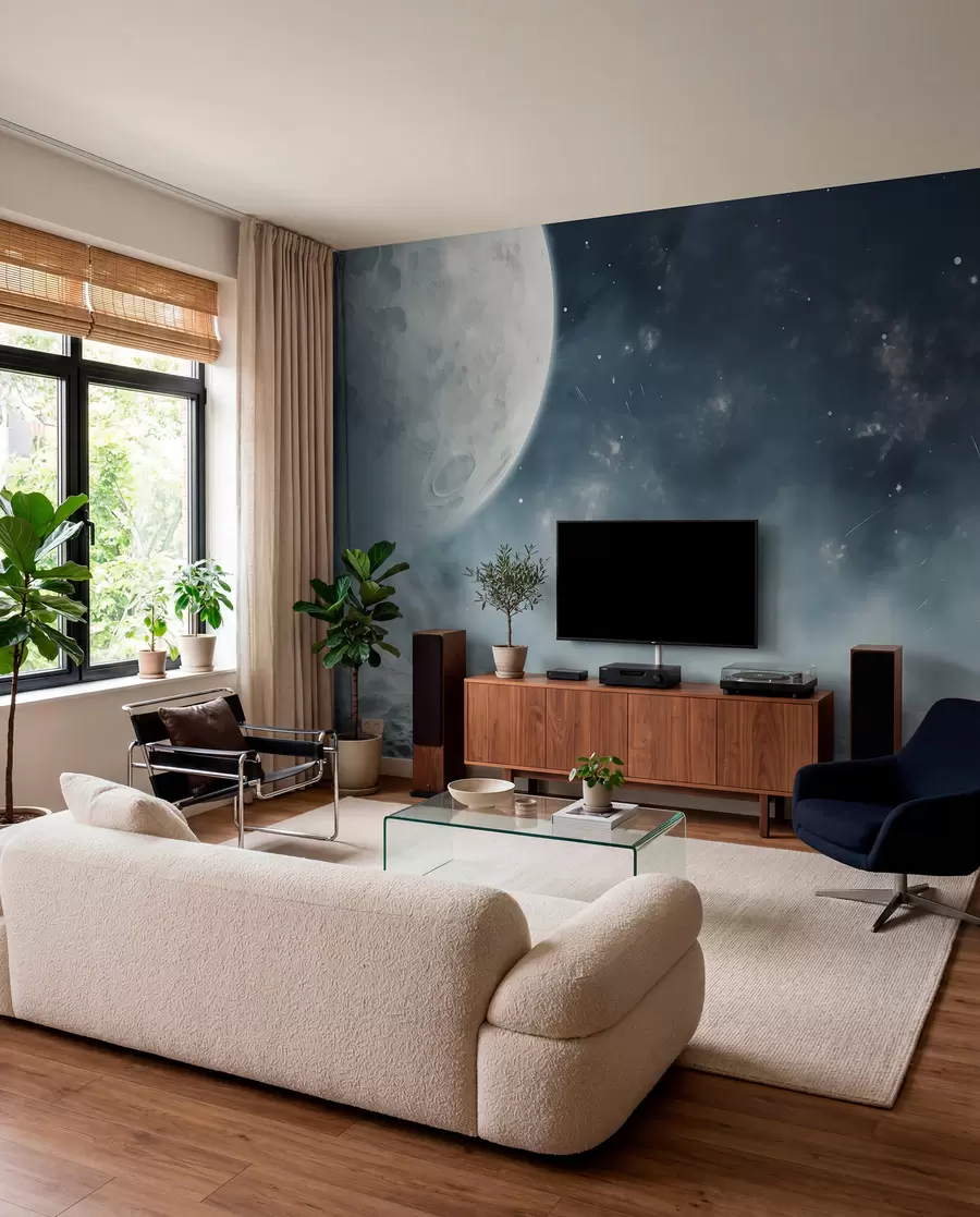 stenske poslikave Abstraktna lunarna pokrajina w02797