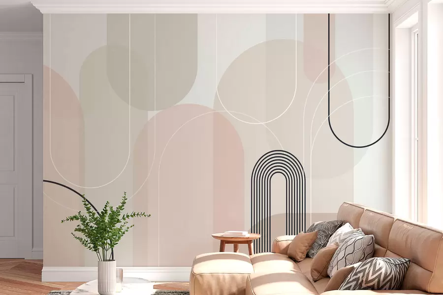 stenske poslikave Elegantni minimalistični loki w02826