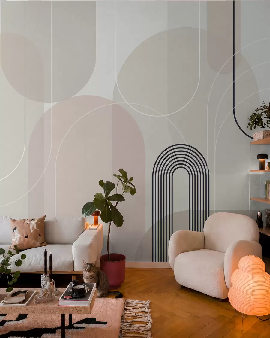 stenske poslikave Elegantni minimalistični loki w02826