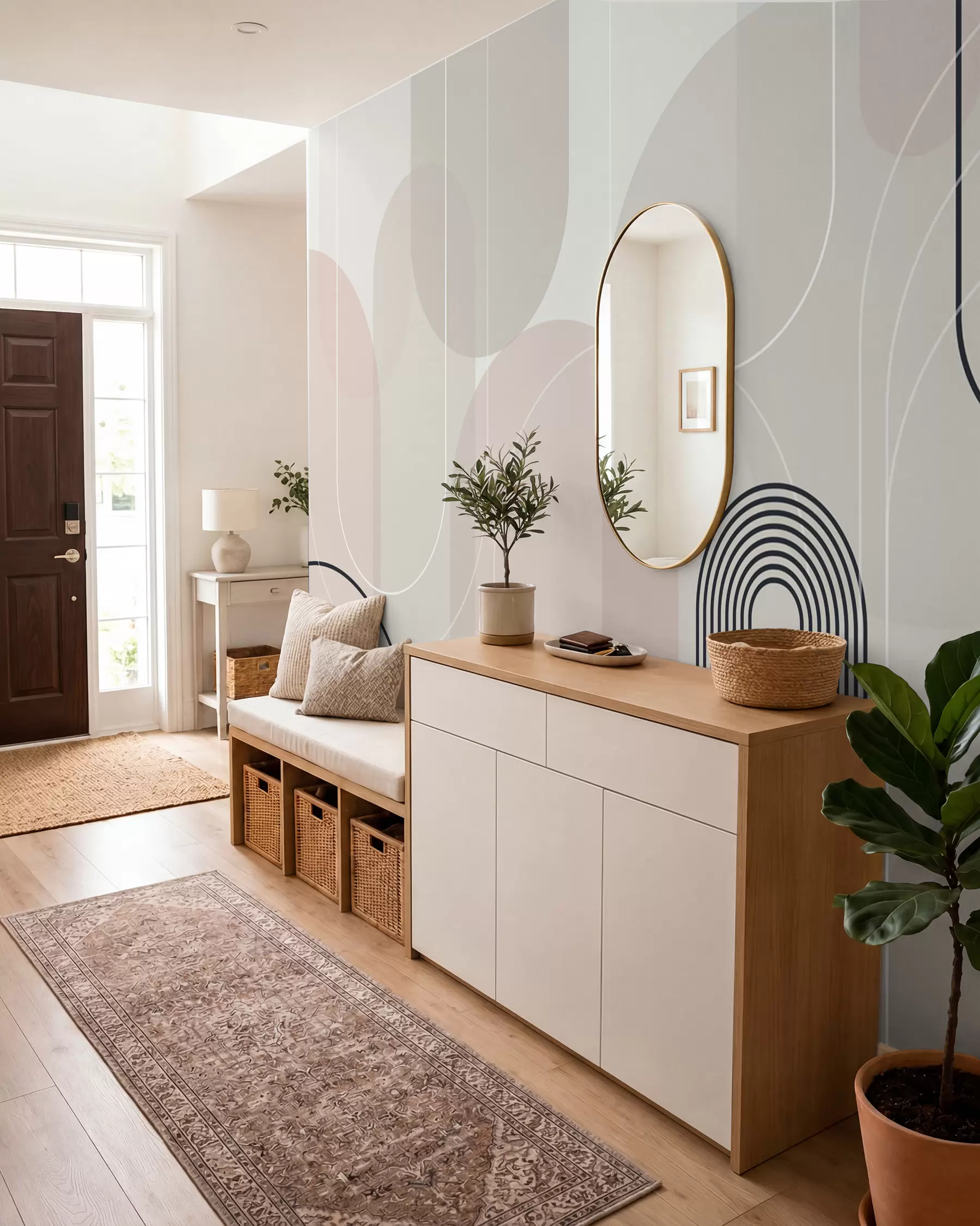 stenske poslikave Elegantni minimalistični loki w02826