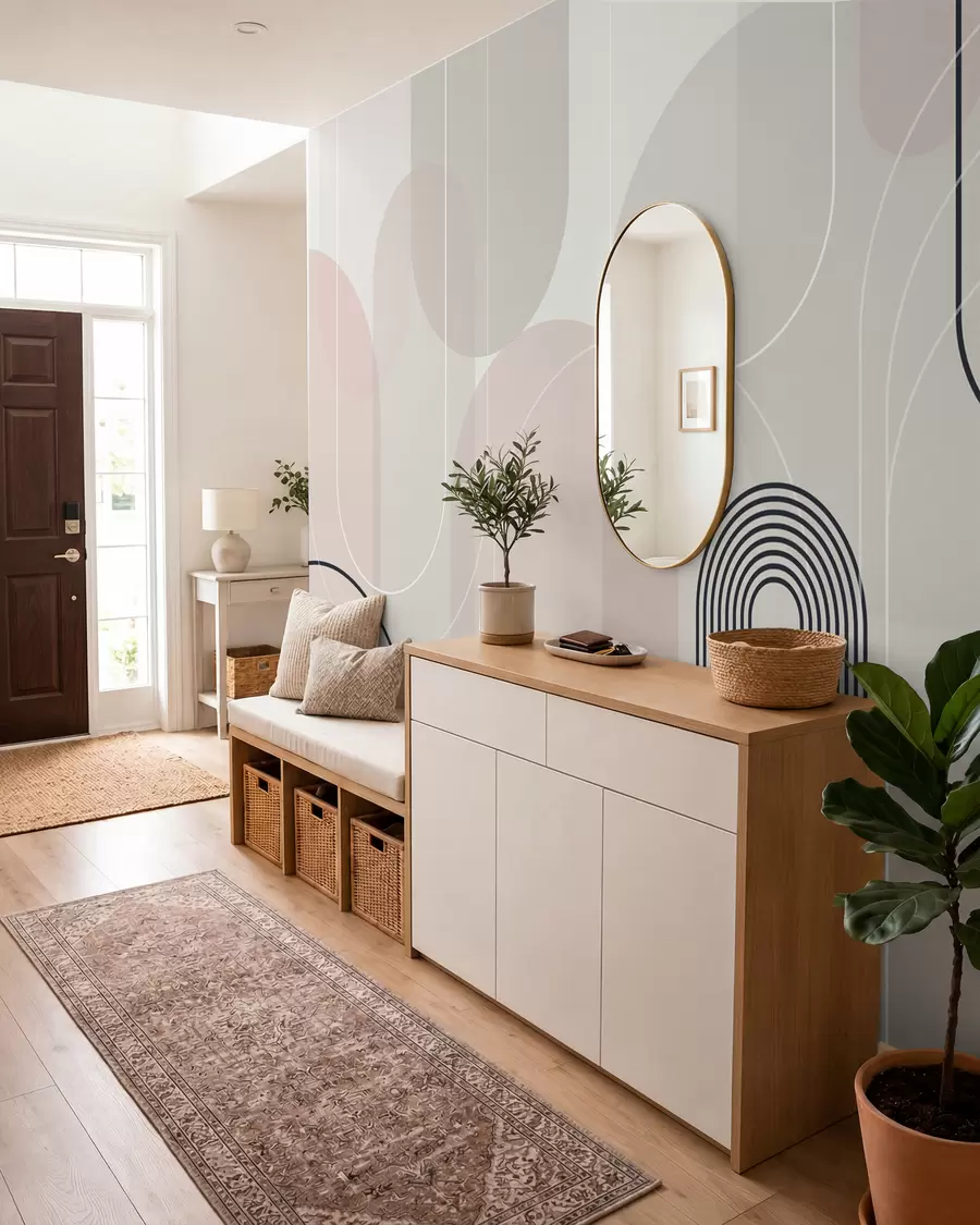 stenske poslikave Elegantni minimalistični loki w02826