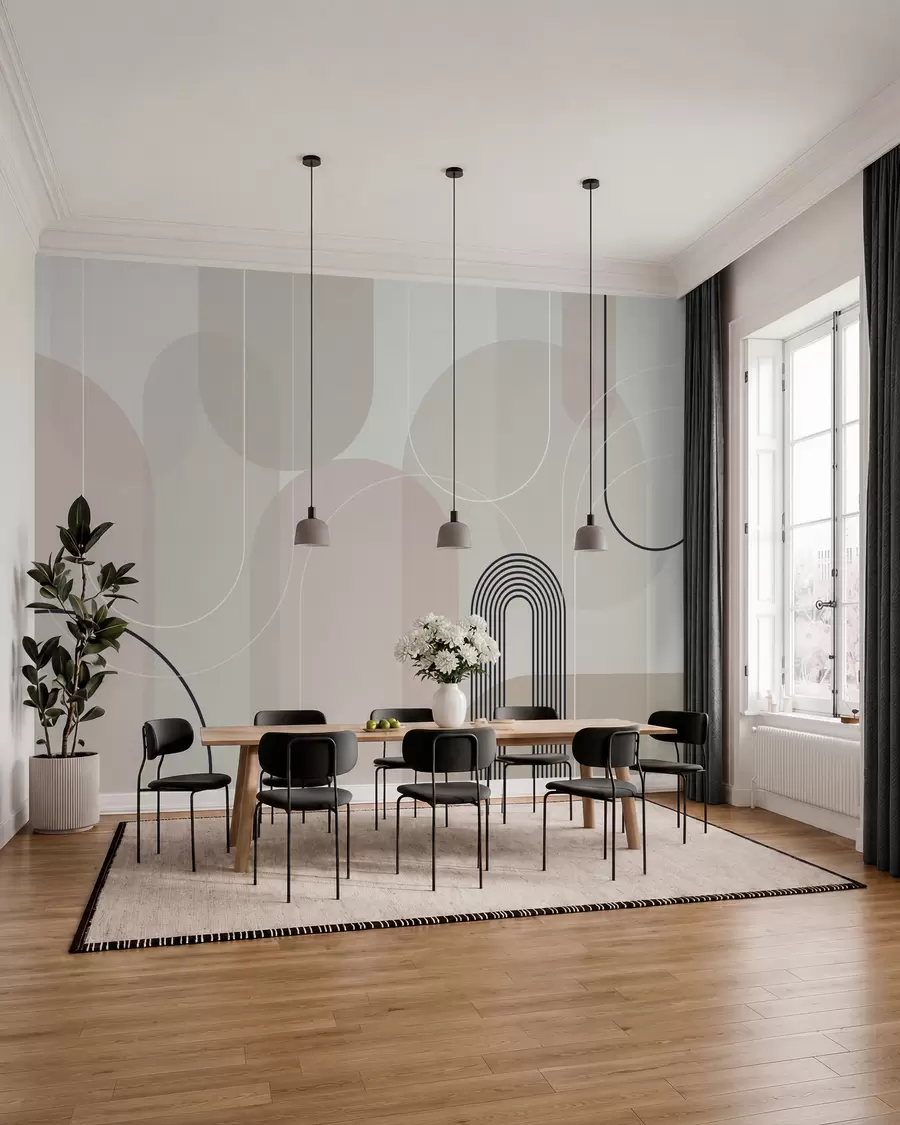 stenske poslikave Elegantni minimalistični loki w02826