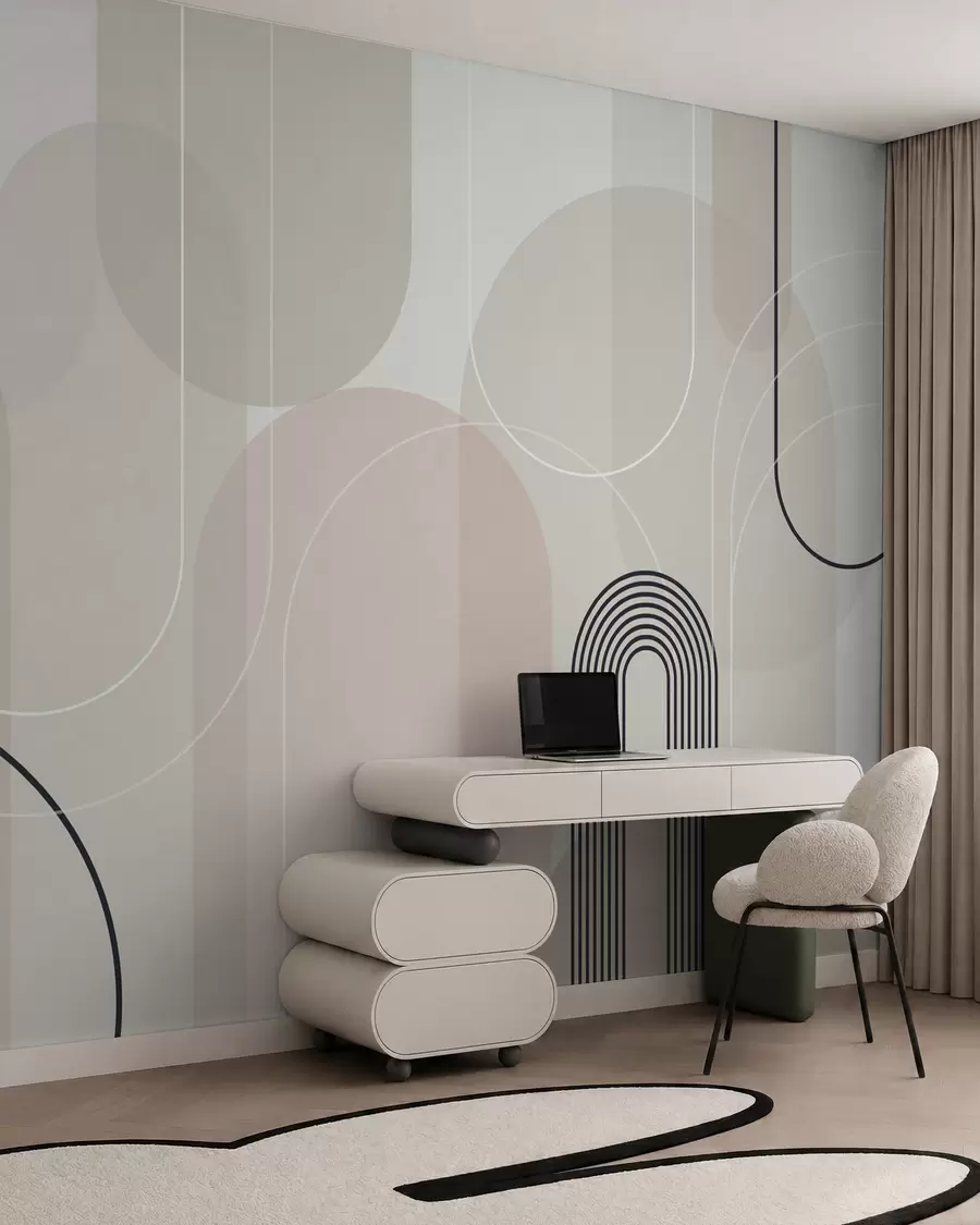 stenske poslikave Elegantni minimalistični loki w02826