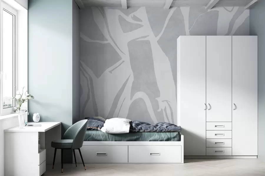 stenske poslikave Abstraktno grunge geometrijsko ozadje v modri barvi w02917v1