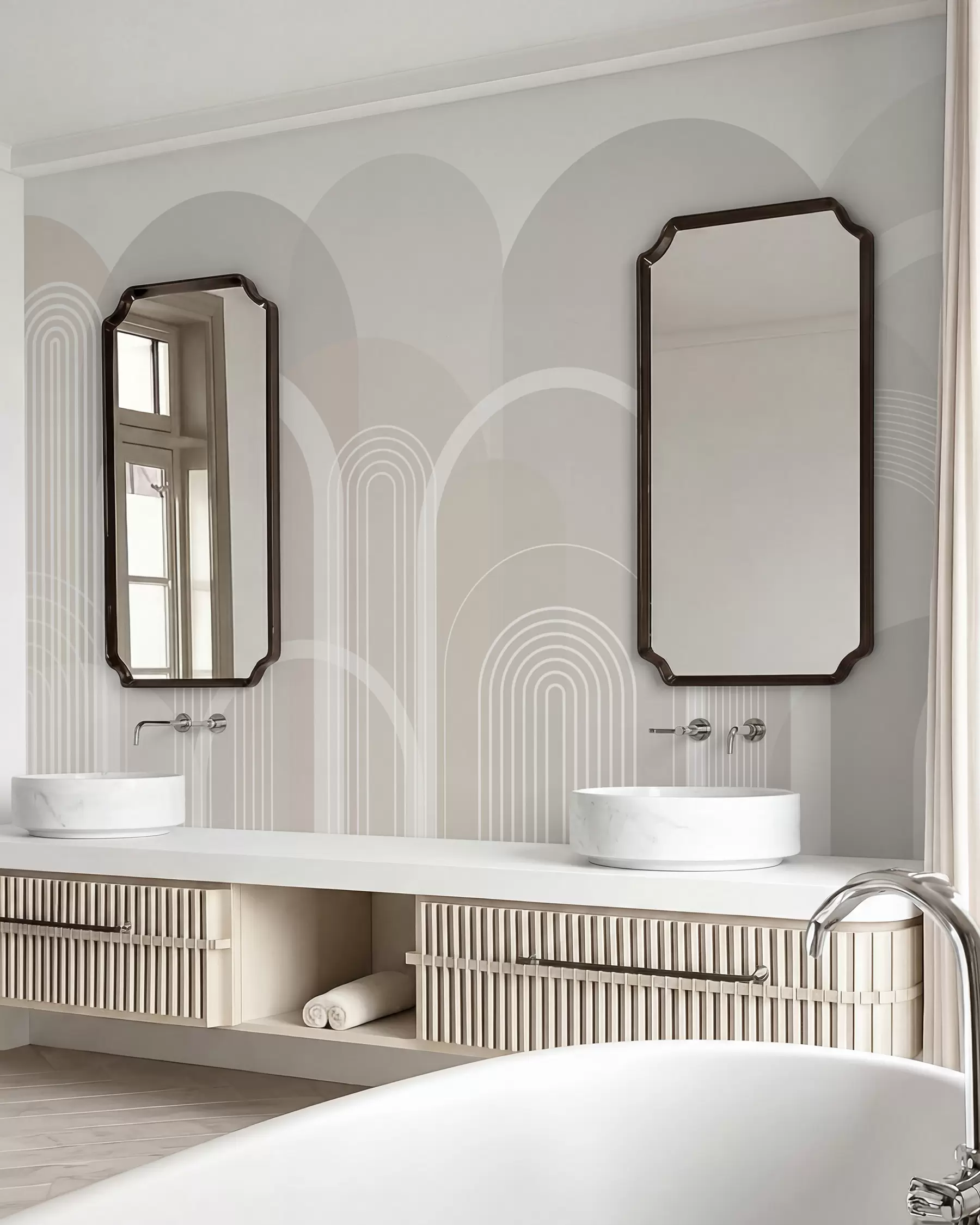 stenske poslikave Geometrijski loki boho w02935v1