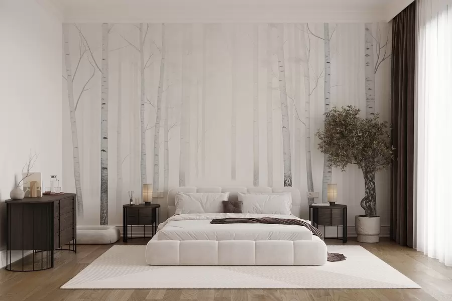 stenske poslikave Gosti zasneženi gozd pozimi w08712