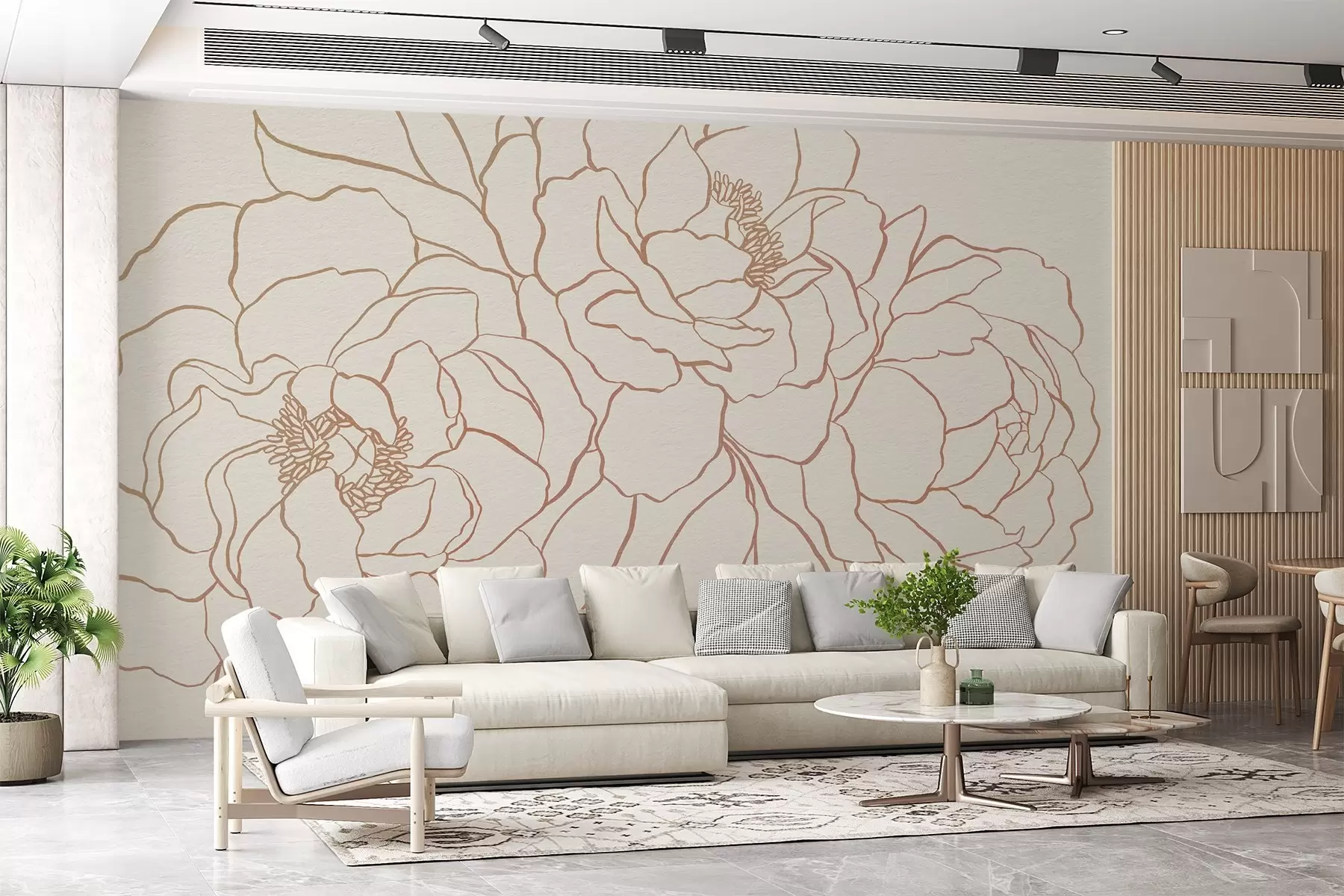 stenske poslikave Minimalistične vrtnice w08714v2