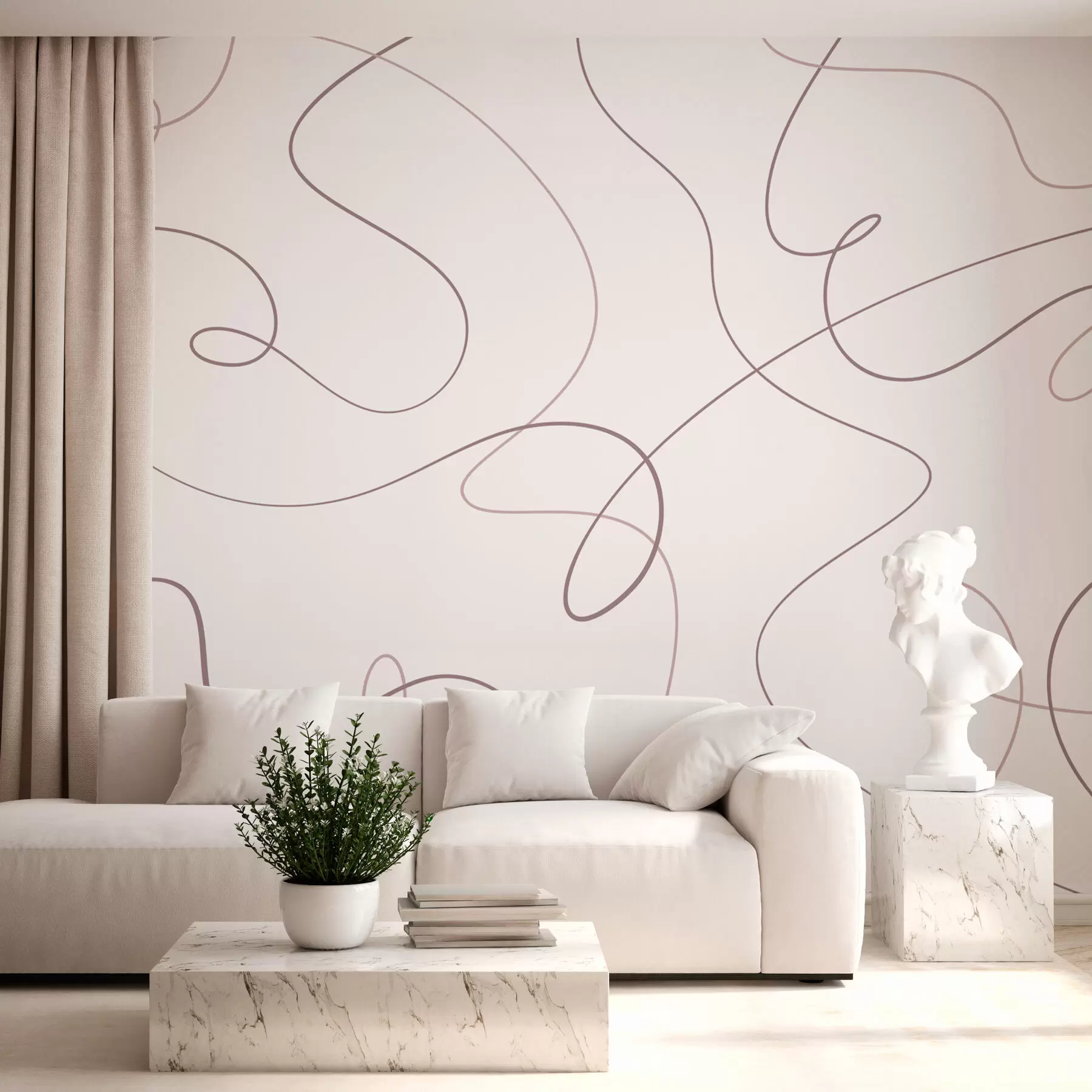 stenske poslikave Abstraktne elegantne linije w03061