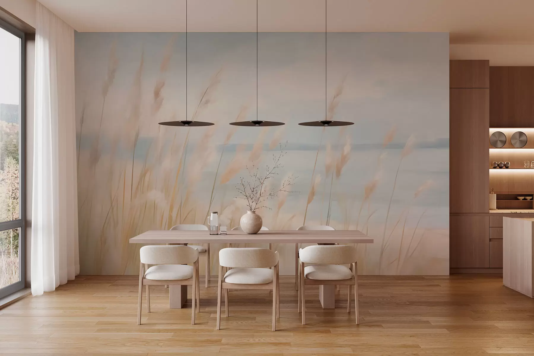 stenske poslikave Rastline Pampas w03231
