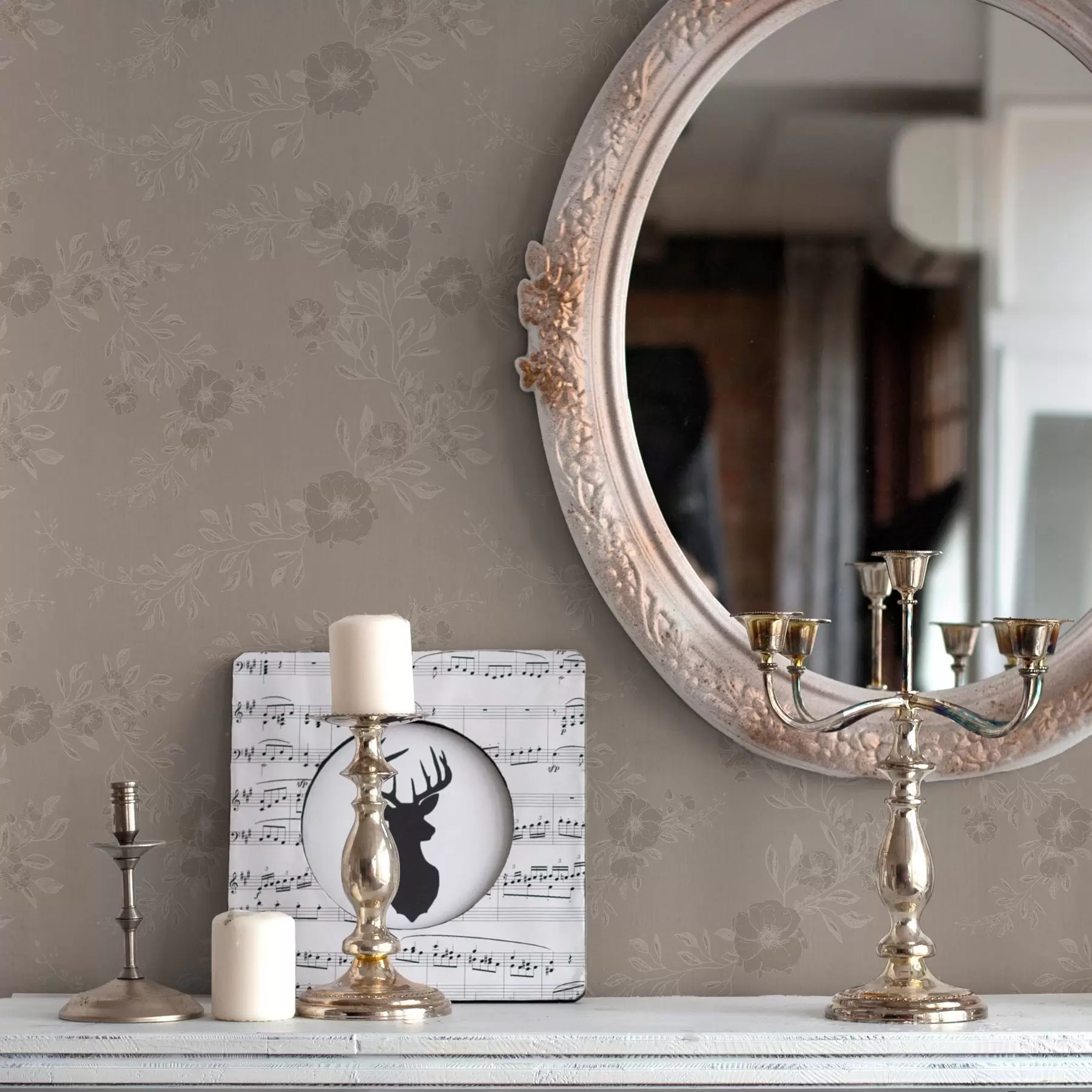 stenske poslikave Cvetovi s svetlo obarvanimi listi a00006