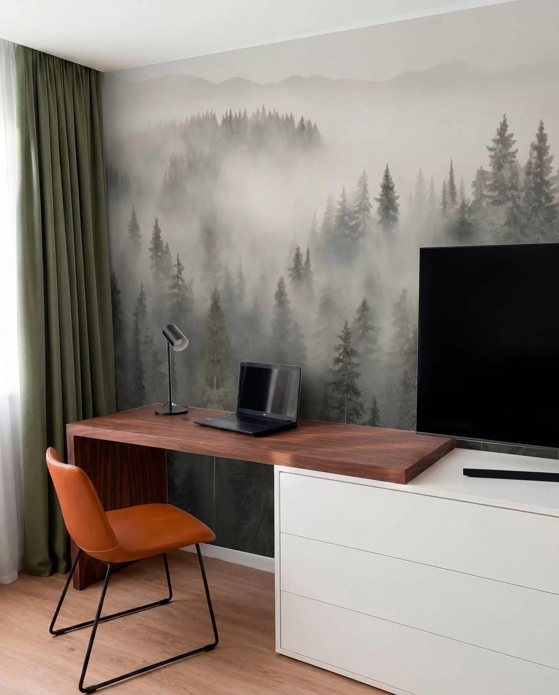 stenske poslikave Oddaljeni iglavci w03524