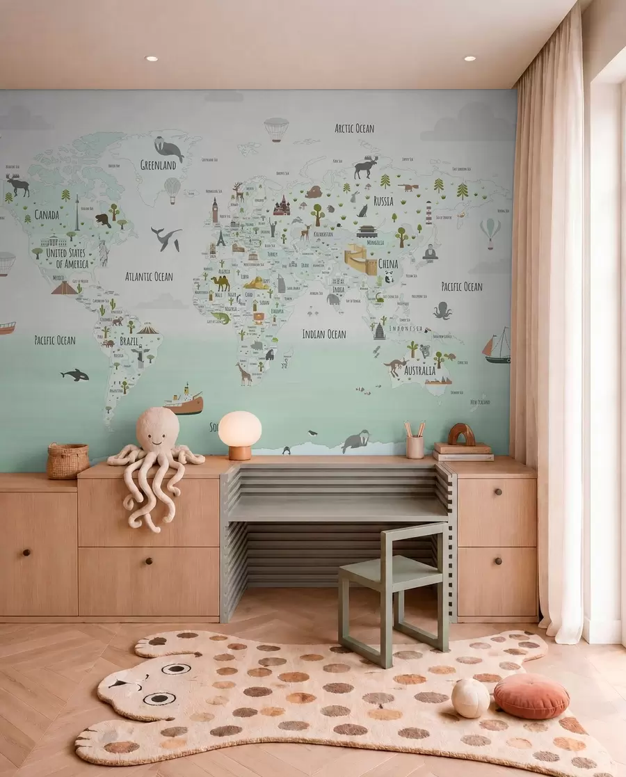 stenske poslikave Atlas čudes v barvi mete w03410v2