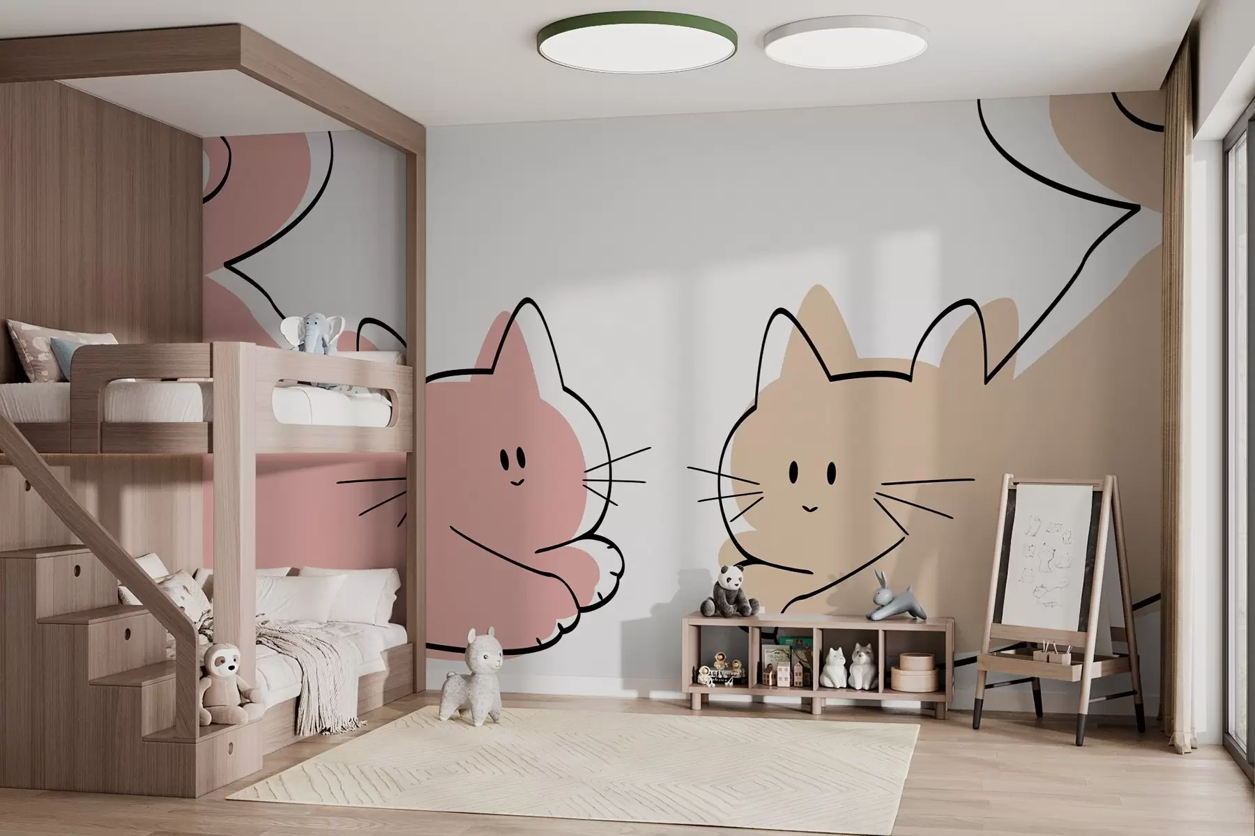 stenske poslikave Kitties w03564