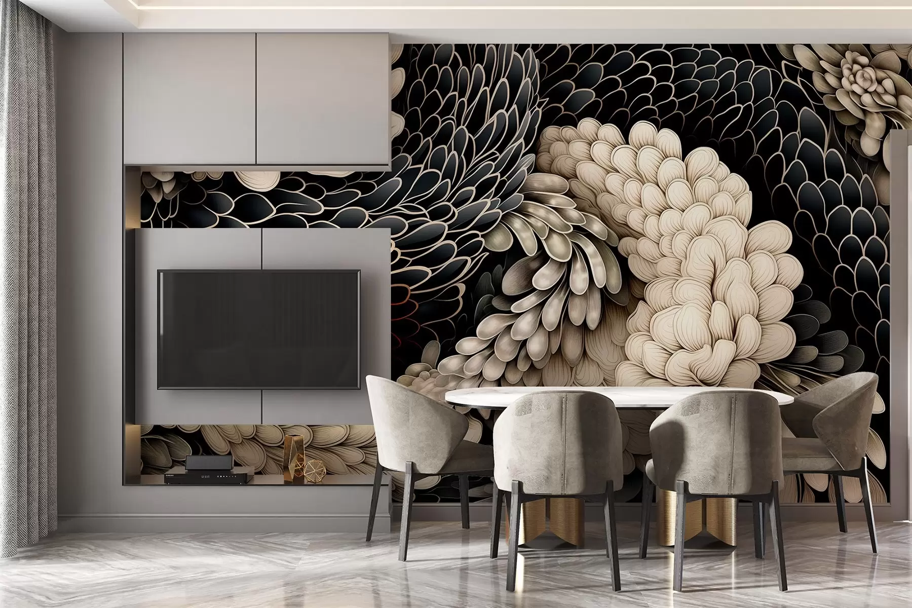 stenske poslikave Elegantna tekstura kačje kože w08966