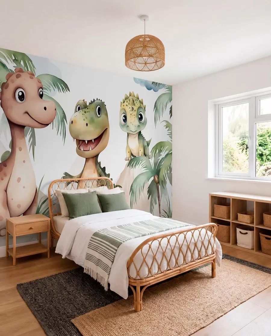 stenske poslikave Trije mali dinozavri w03675