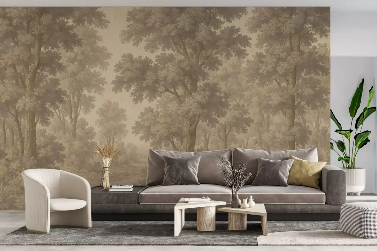 stenske poslikave Sodobna podoba gozda v slogu grunge w03822v2