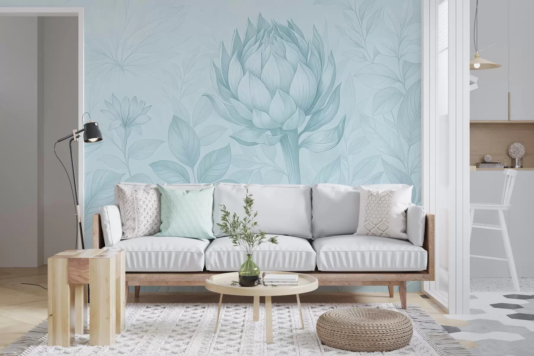 stenske poslikave Nežen šopek različnih rastlin w03825v1