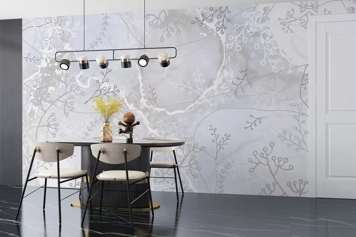 stenske poslikave Botanično oblikovanje v vektorskem slogu w03876