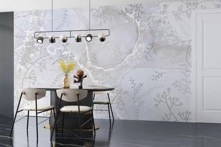 stenske poslikave Botanično oblikovanje v vektorskem slogu w03876