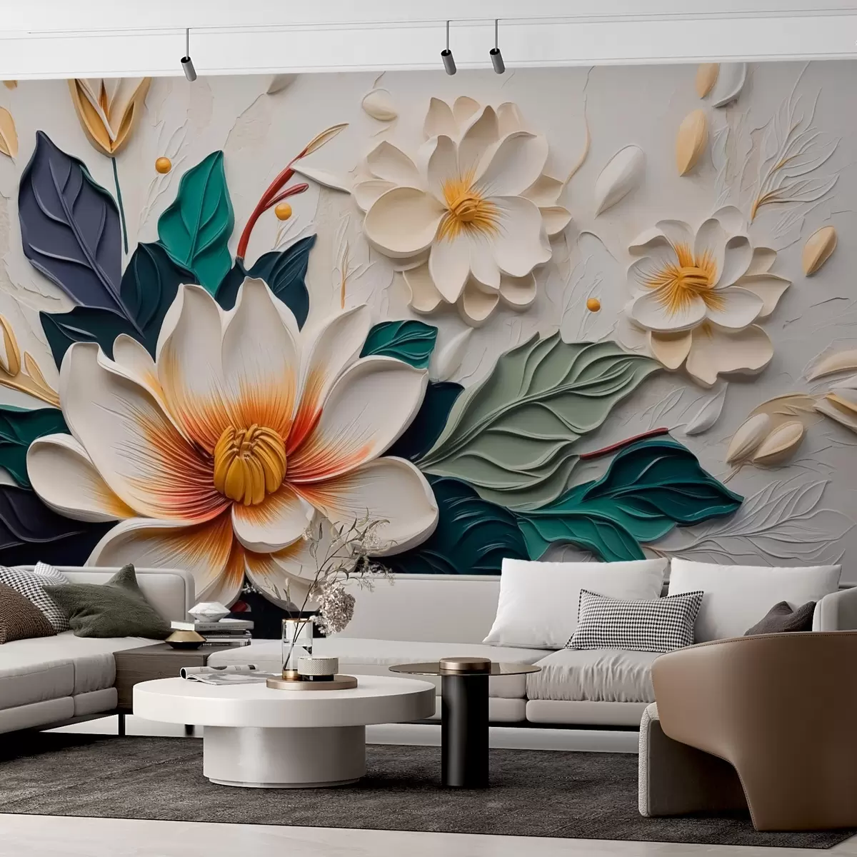 stenske poslikave Dekorativno cvetje w03904