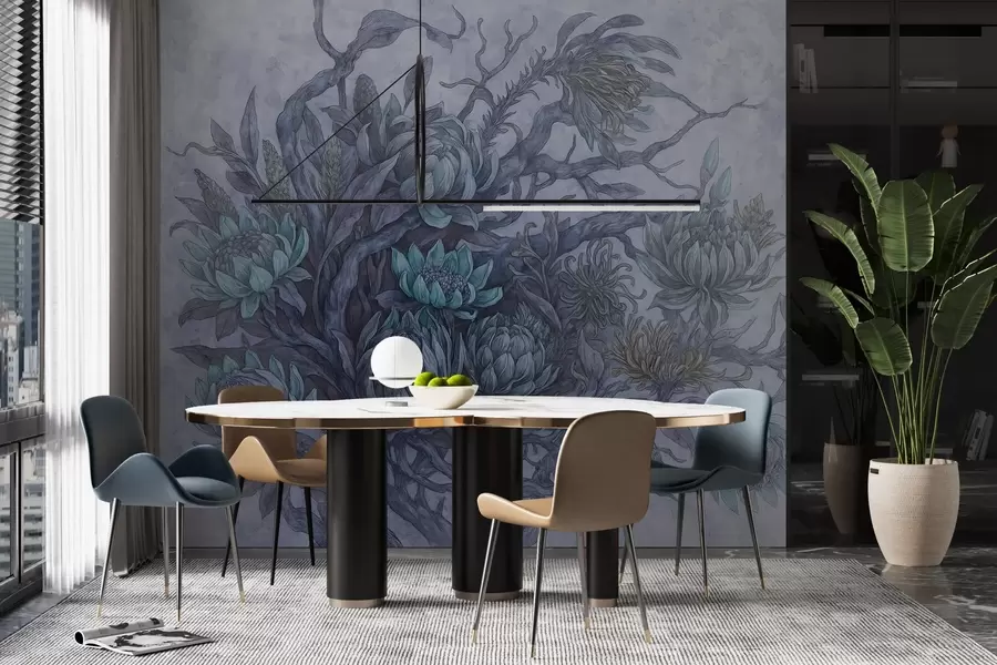 stenske poslikave Čudovite rože w03975v1