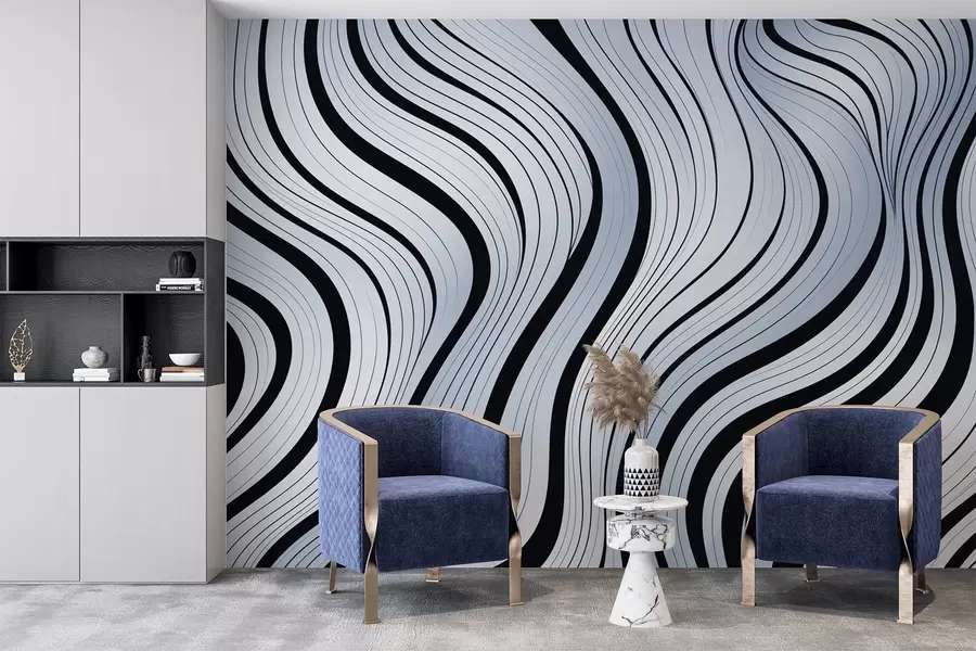 stenske poslikave Abstraktni valovi w04022v1