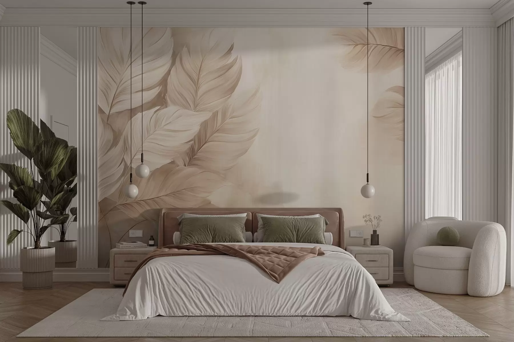 stenske poslikave Pastelni listi w09175v2