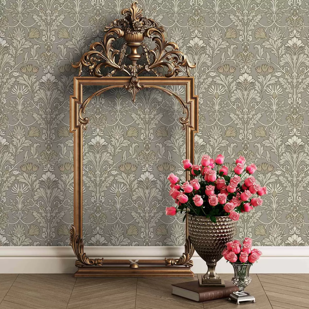 Ozadje Klasični cvetlični ornament v slogu Williama Morrisa a00171