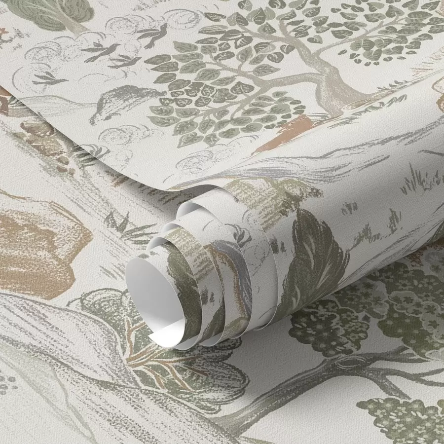 stenske poslikave Pravljični zemljevid narave z živalmi in drevesi a00177