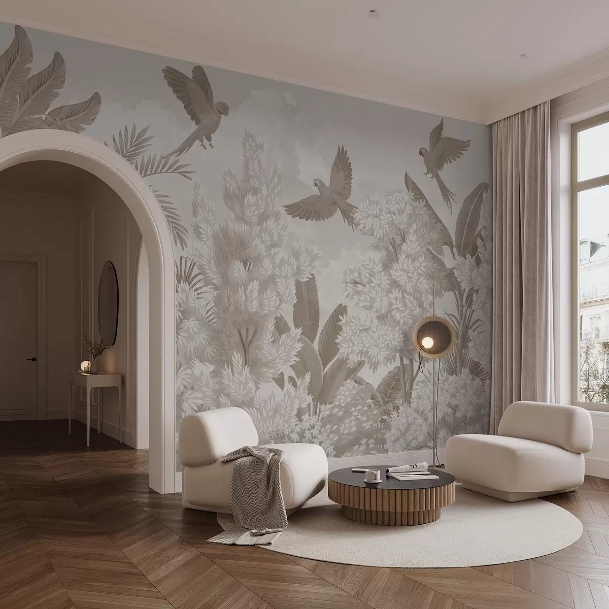 stenske poslikave Papige v džungli w04105v1