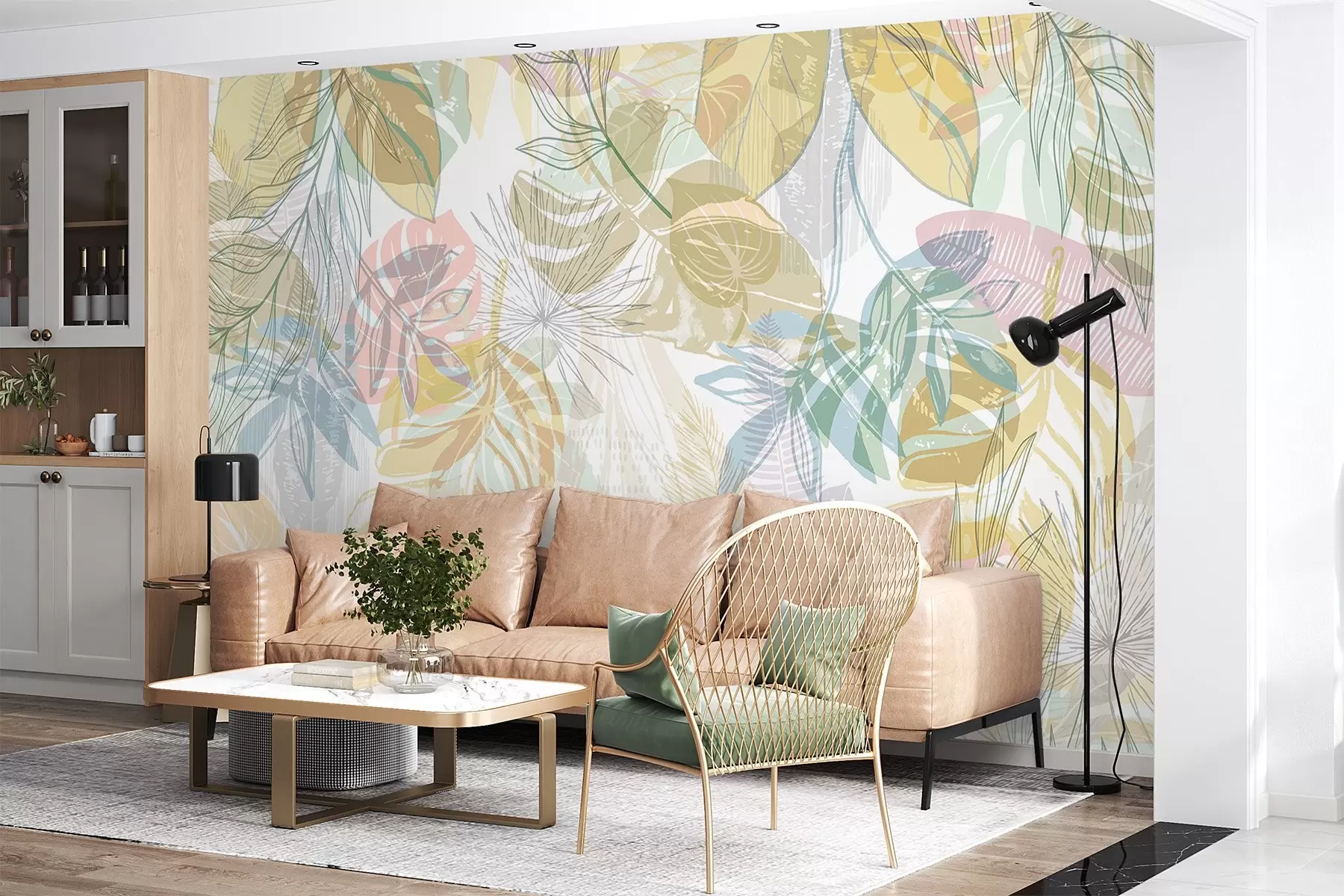 stenske poslikave Palmovi listi w04107v2