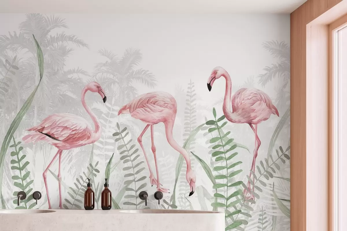 stenske poslikave Flamingo w04122v1