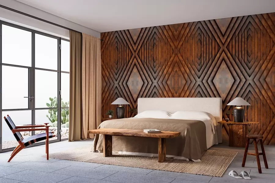 stenske poslikave imitacija lesenih plošč w04168v1