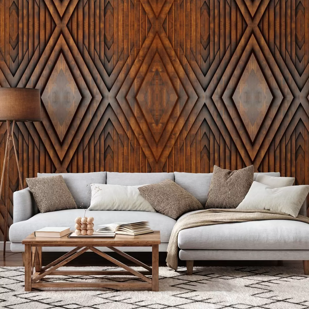 stenske poslikave imitacija lesenih plošč w04168v1