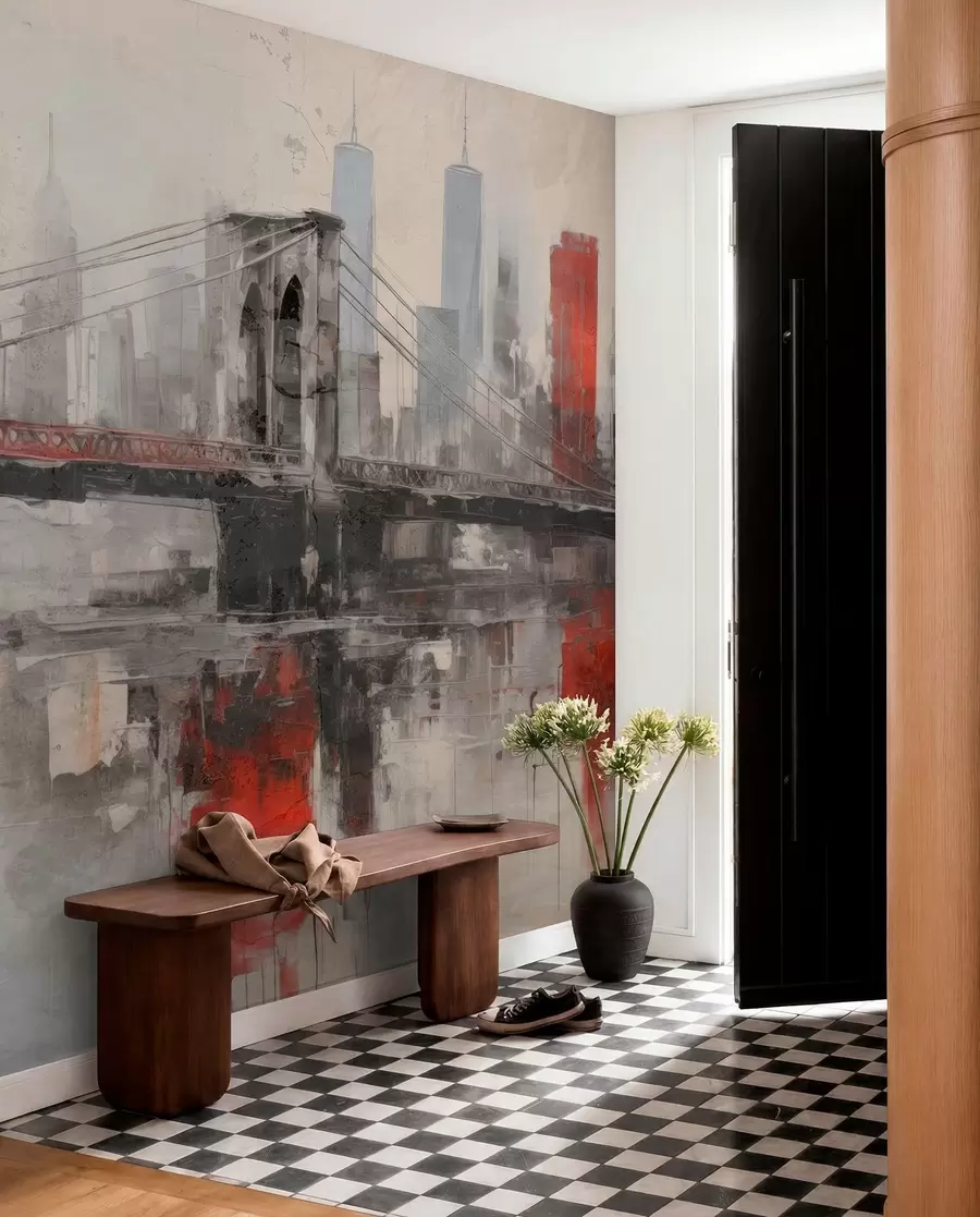 stenske poslikave Urbana pokrajina Loftscape w04192