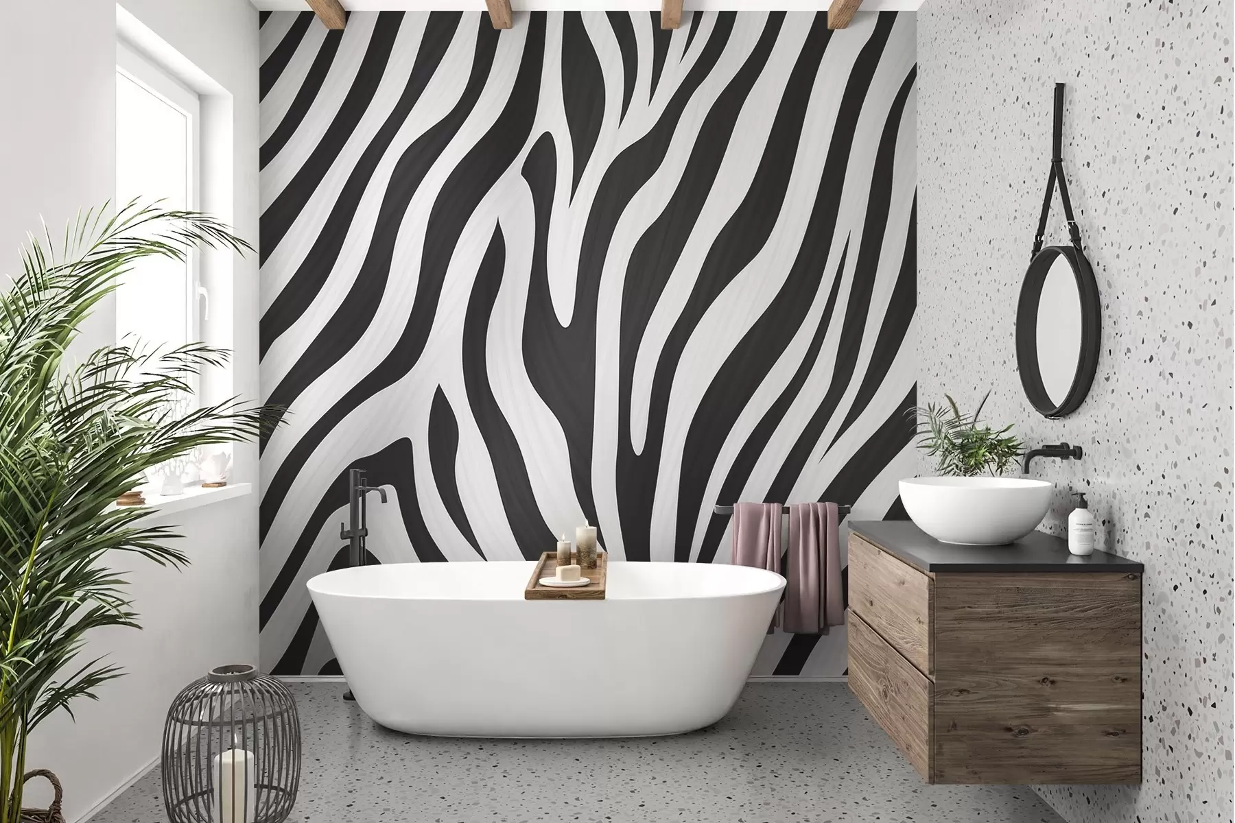 stenske poslikave Zebra vzorec w04214