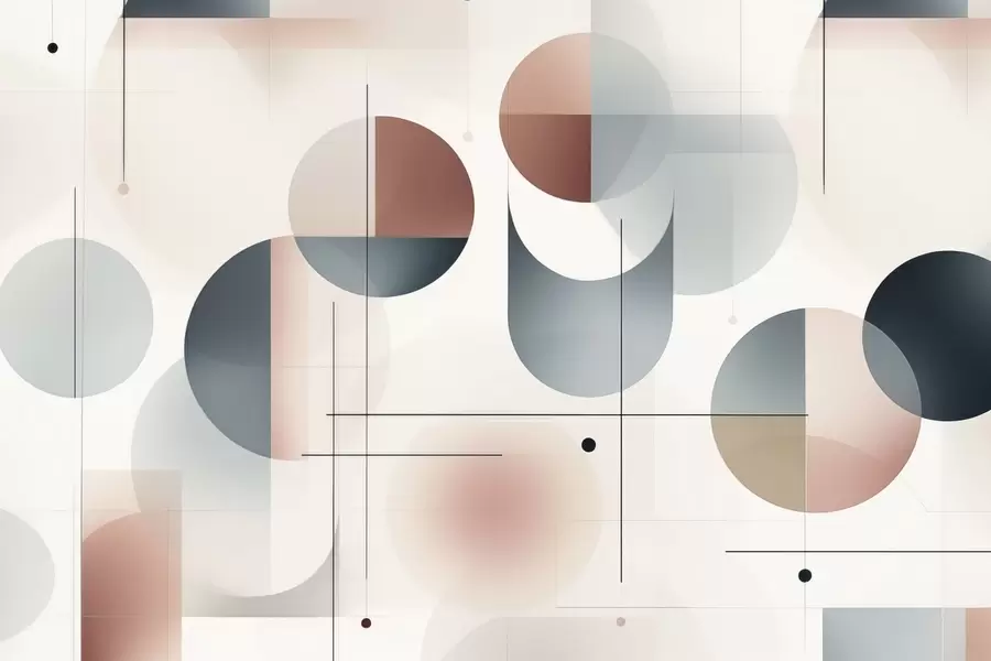 stenske poslikave Geometrijske abstraktne oblike w04220