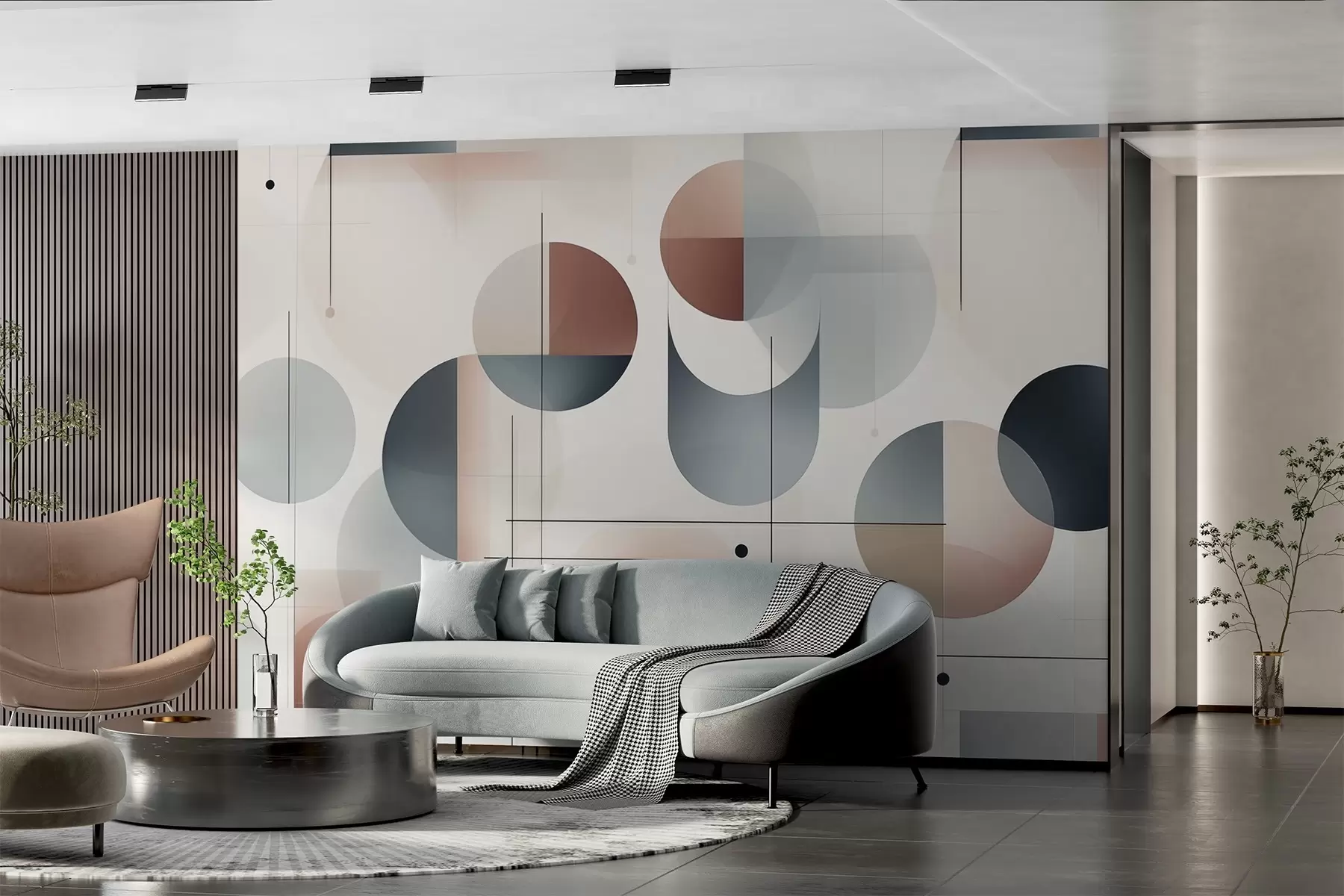 stenske poslikave Geometrijske abstraktne oblike w04220