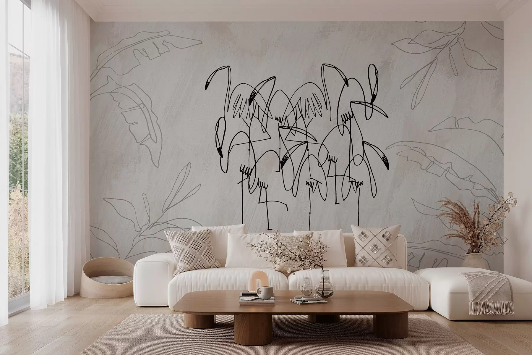 stenske poslikave Flamingo w04233